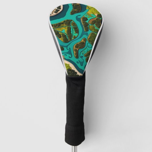 Futuristic Marshlands Golfheadcover (Voorkant)