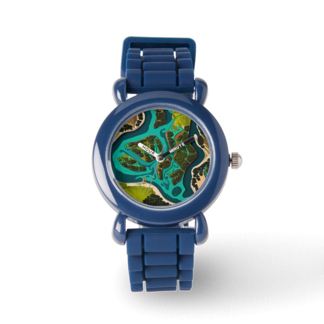 Futuristic Marshlands Horloge (Voorkant)