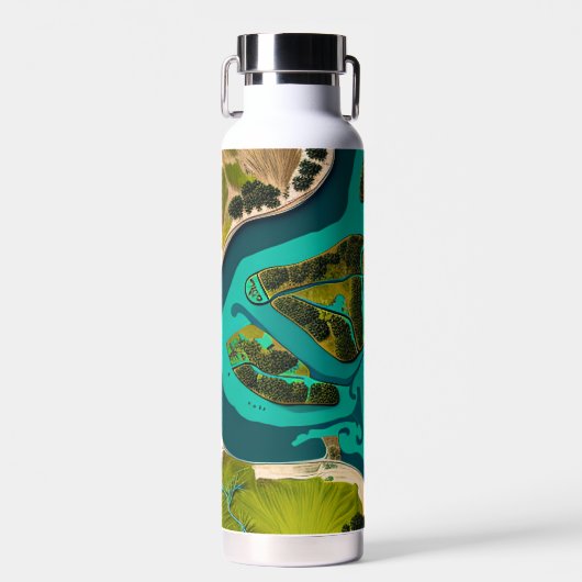 Futuristic Marshlands Waterfles (Voorkant)