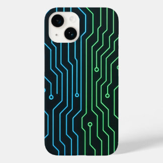 Futuristic Neon Circuit Phone Case