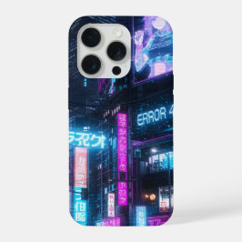 Futuristic Neon Cyberpunk Glitch Anime Case iPhone 15 Pro Hoesje