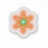 Futuristic Neon Glow Flower Graphic Sticker (Voorkant)