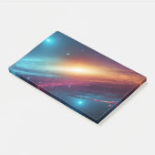 Futuristic Neon Space Galaxy Abstract Synthwave Post-it® Notes (Schuin)