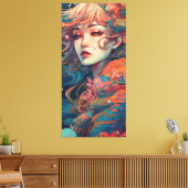 Futuristic Ocean Mermaid Canvas Afdruk (Insitu (Woonkamer))