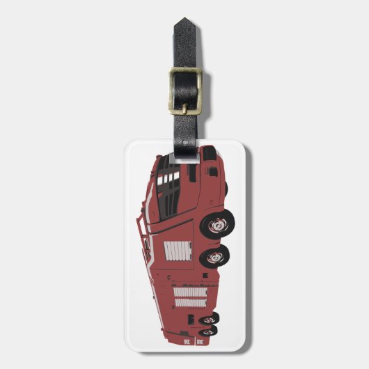 Futuristic Red Sci-Fi Command Vehicle Bagagelabel (Voorkant verticaal)