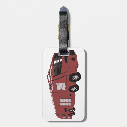 Futuristic Red Sci-Fi Command Vehicle Bagagelabel (Achterkant verticaal)