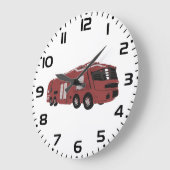 Futuristic Red Sci-Fi Command Vehicle Grote Klok (Hoek)
