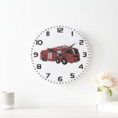 Futuristic Red Sci-Fi Command Vehicle Grote Klok (Huis)