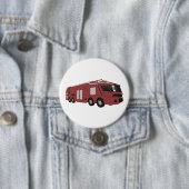 Futuristic Red Sci-Fi Command Vehicle Ronde Button 7,6 Cm (In situ)