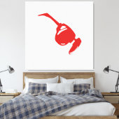 Futuristic Red Tech Desi.Bold and minimal digital  Canvas Afdruk (Insitu (Slaapkamer))