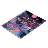 Futuristic Retro Arcade in Outer Space Notitieboek (Linkerzijde)