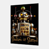 Futuristic Robot Bartender "Shaken or Stirred" Acryl Bord (Hoek)