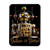 Futuristic Robot Bartender "Shaken or Stirred" Magneet (Verticaal)