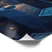 Futuristic Sunrise Cityscape Poster (Coin)