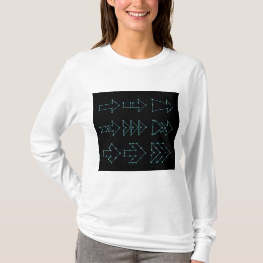 Futuristic Tech Arrow Circuit Design T-shirt (Voorkant)