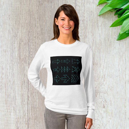 Futuristic Tech Arrow Circuit Design T-shirt