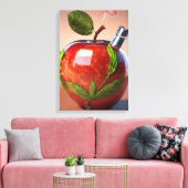 "Futuristic Wing Tattoo Canvas – Fine Line Art De (Insitu (Woonkamer))