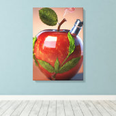 "Futuristic Wing Tattoo Canvas – Fine Line Art De (Insitu (Houten vloer))