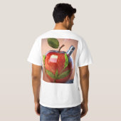 "Futuristic Wing Tattoo T-Shirt – Fine Line Art (Dos entier)