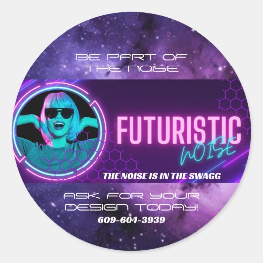 FuturisticNOISE Sticker (Voorkant)