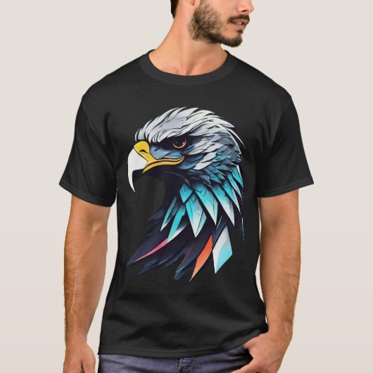 Futuristisch American Eagle basic Donker T-shirt (Voorkant)