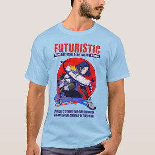 futuristisch Anime Design Casual T-shirt