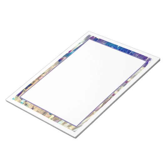 Futuristisch Blauwgroen Notitieblok (Schuin)