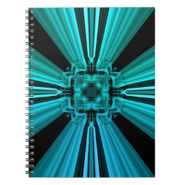 Futuristisch Elektrisch Plasma Fractal Design Notitieboek