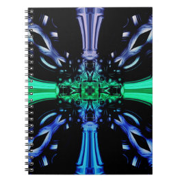 Futuristisch Elektrisch Plasma Fractal Design Notitieboek