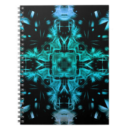 Futuristisch Elektrisch Plasma Fractal Ontwerp Notitieboek