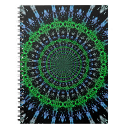 Futuristisch Elektrisch Plasma Fractal Ontwerp Notitieboek