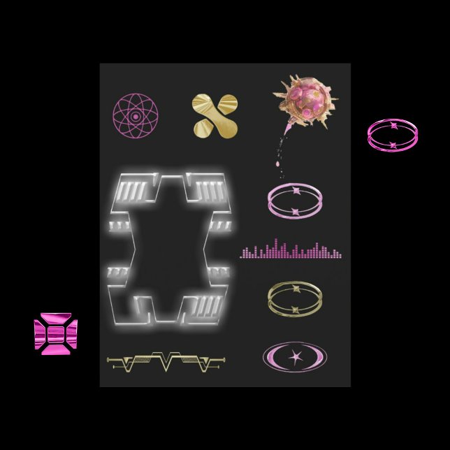 Futuristisch Element Scrapbook Embellishments (Creator heeft geüpload)