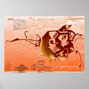 Futuristisch Evo-Poster afdrukken Geoptimaliseerd  Poster