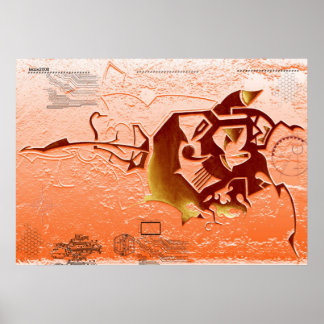 Futuristisch Evo-Poster afdrukken Geoptimaliseerd  Poster