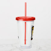 Futuristisch Lijst met Samurai Jack-teken op drie Acryl Drinkbeker (Rechts)