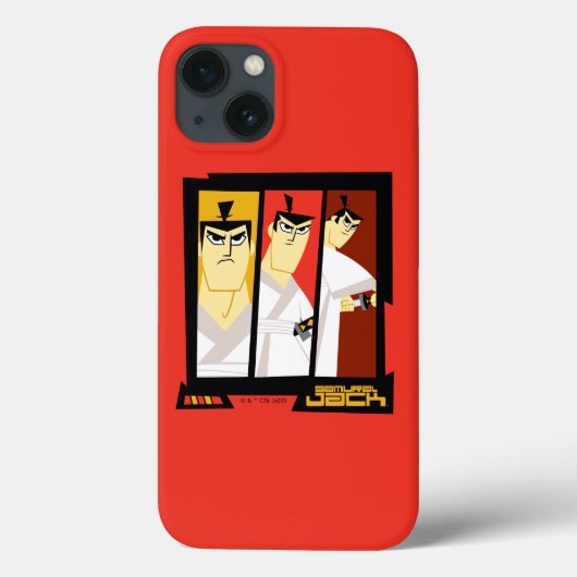 Futuristisch Lijst met Samurai Jack-teken op drie  Case-Mate iPhone Case (Achterkant)
