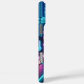 futuristisch neon stadsbeeld Case-Mate iPhone case (Achterkant / Rechts)