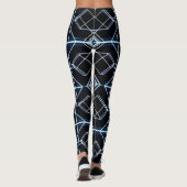 futuristisch neonrasterpatroon leggings (Achterkant)