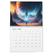 Futuristisch ruimtelandschap 2024 kalender (Jan 2026)