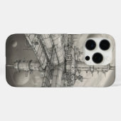 Futuristisch ruimtestation in een baan om een verr Case-Mate iPhone case (Achterkant (horizontaal))