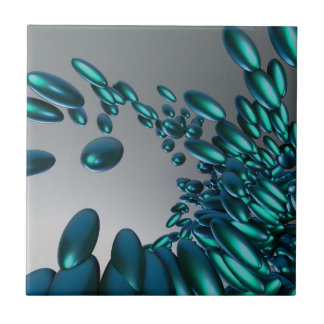 Futuristisch smaragd 3D abstract patroon Tegeltje
