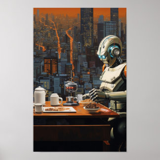 Futuristisch Terracotta Warrior Poster