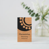 Futuristisch Visitekaartje van afmetingen, koper (Staand voorkant)