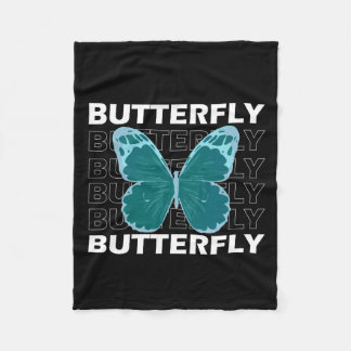 futuristisch-vlinder-illustratie-t-shirt-design-v fleece deken