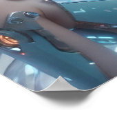 Futuristisch Vrouw Android Poster (Hoek)