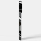 Futuristisch zwart glans 3D golfpatroon Case-Mate iPhone Case (Achterkant / Rechts)