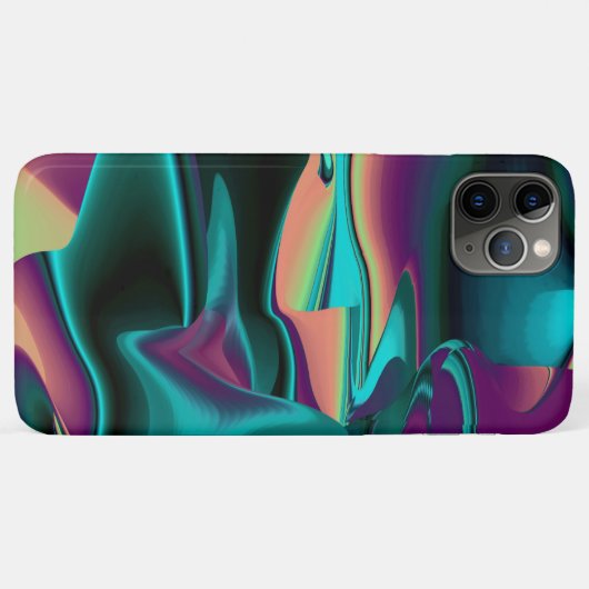 Futuristische Abstracte 3D Metallic Rainbow Art Case-Mate iPhone Case (Achterkant (horizontaal))