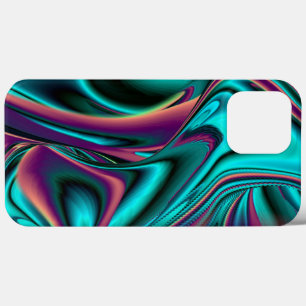 Futuristische Abstracte 3D Metallic Rainbow Art iPhone 13 Pro Max Hoesje