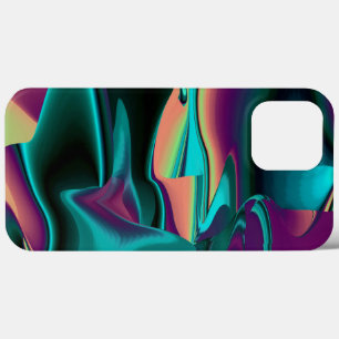 Futuristische Abstracte 3D Metallic Rainbow Art iPhone 13 Pro Max Hoesje