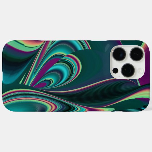 Futuristische Abstracte 3D Metallic Rainbow Art Case-Mate iPhone Case (Achterkant (horizontaal))